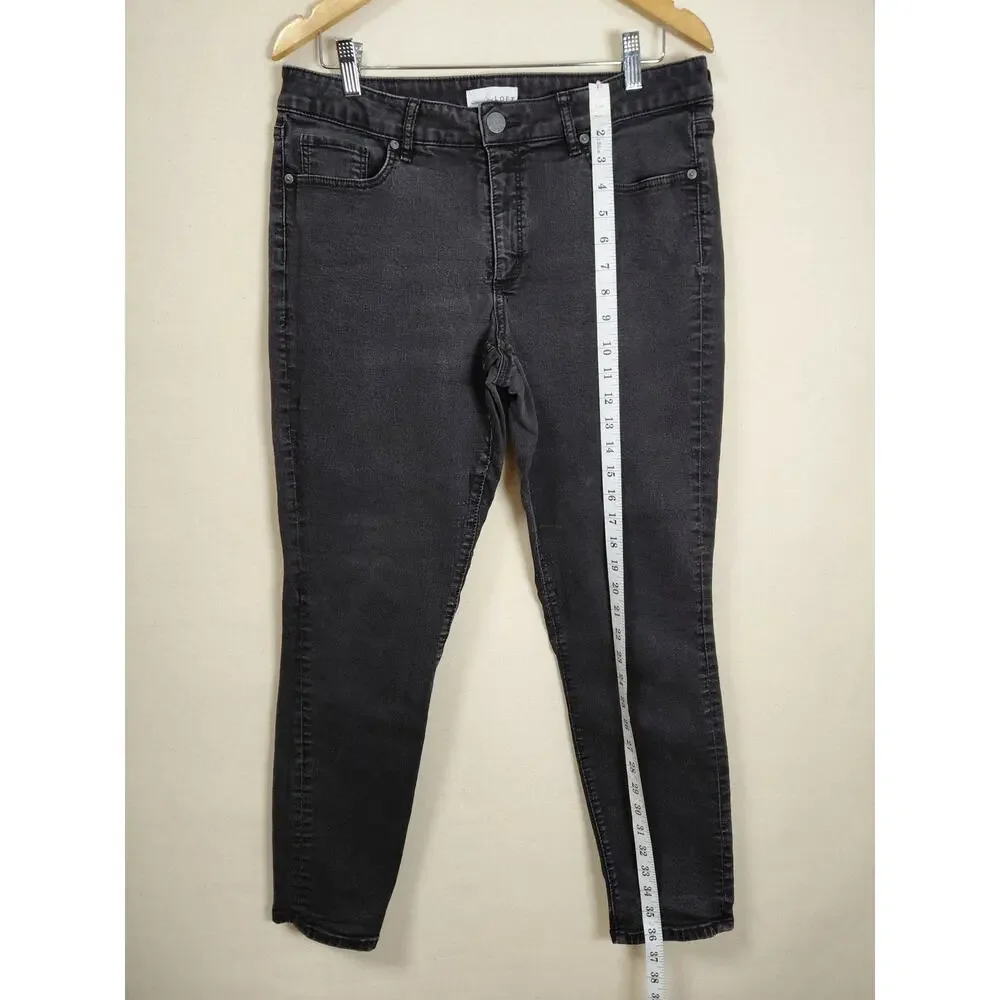 Loft Made And Loved Black Slim Stretch Jeans Women Size 12